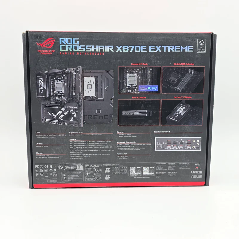 ASUS ROG Crosshair X870E Extreme, Socket AM5, ATX Desktop Gaming Motherboard