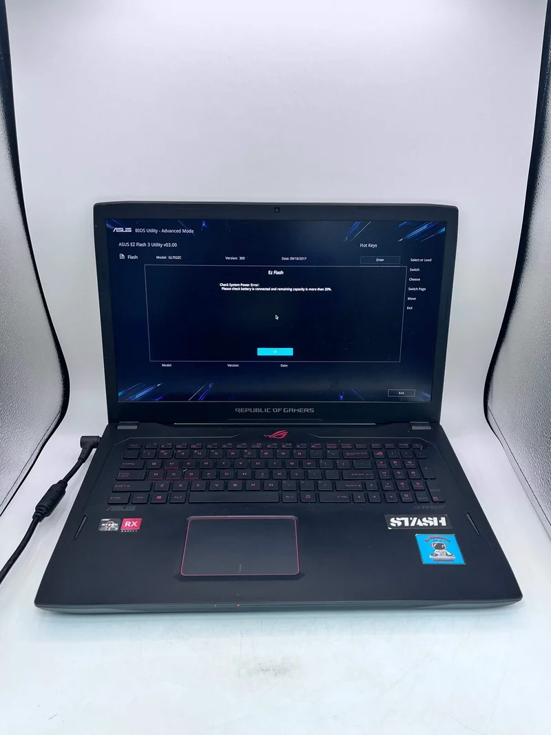 ASUS ROG Strix GL702ZC 17.3” FHD FreeSync Display, GAMING LAPTOP, AMD Ryzen 7 1700 @ 3.0 GHz (16GB RAM, 128GB SSD + 1TB HDD) AMD Radeon RX 580 WINDOWS 11