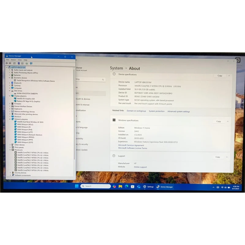 Dell XPS 15 9575 (2-in-1) 15.6" 4K TOUCHSCREEN (16GB RAM, 512GB SSD) Intel Core i7-8706G @ 3.1 GHz AMD Radeon RX Vega M GL, WINDOWS 11