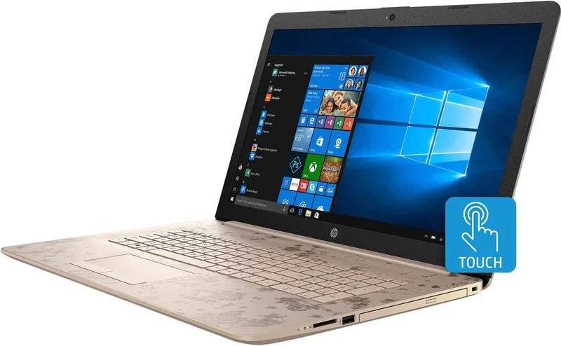 HP 17-by0015cy 17.3" TOUCHSCREEN LAPTOP INTEL CORE I3-7100U @ 2.40GHZ (16GB RAM, 256GB SSD + 1TB HDD) WINDOWS 10 - BEIGE/GOLD/BLACK COLOR