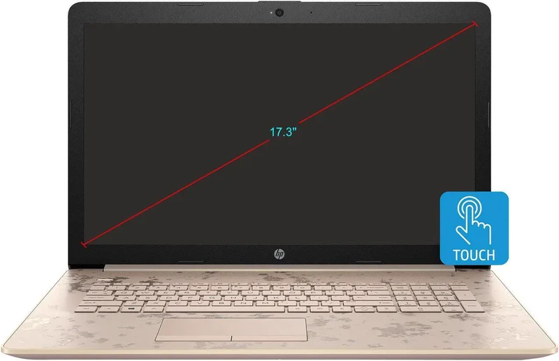 HP 17-by0015cy 17.3" TOUCHSCREEN LAPTOP INTEL CORE I3-7100U @ 2.40GHZ (16GB RAM, 256GB SSD + 1TB HDD) WINDOWS 10 - BEIGE/GOLD/BLACK COLOR