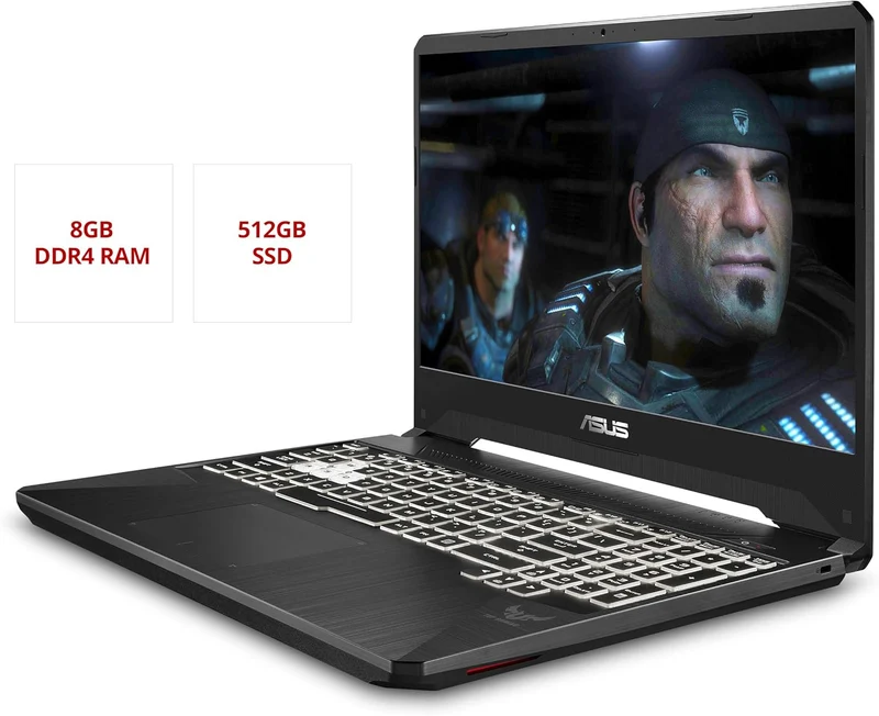 Asus TUF FX505D 15.6" Gaming Laptop AMD Ryzen 5 3550H @ 2.1GHz (16GB RAM, 256GB SSD + 500GB HDD) Windows 11, GeForce GTX 1650, RGB Backlit Keyboard