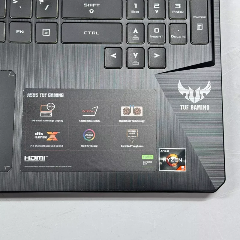Asus TUF FX505D 15.6" Gaming Laptop AMD Ryzen 5 3550H @ 2.1GHz (16GB RAM, 256GB SSD + 500GB HDD) Windows 11, GeForce GTX 1650, RGB Backlit Keyboard