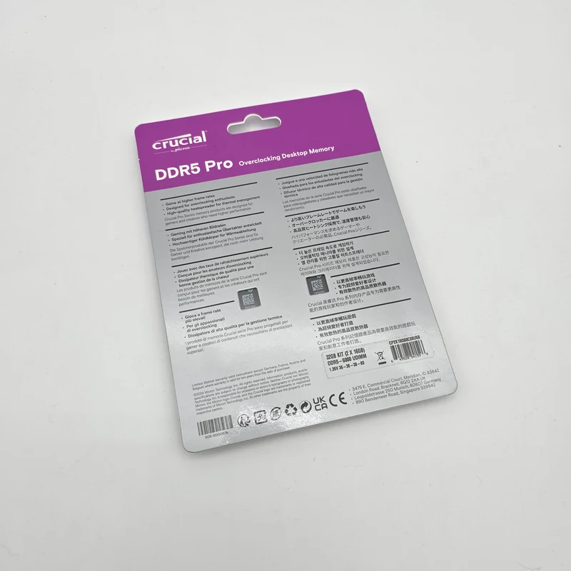 Micron Crucial 32GB DDR5 Pro Overclocking, 6000MHz, CL36-38-38-80 Memory RAM (2x16GB)