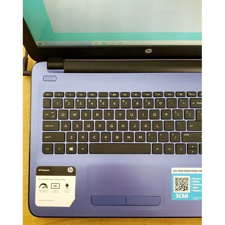 BLUE HP LAPTOP 15-BA067CL 15.6" Laptop, AMD A10-9600 RADEON R5 (8GB RAM, 1TB HDD) DVD, WEBCAM, WINDOWS 11