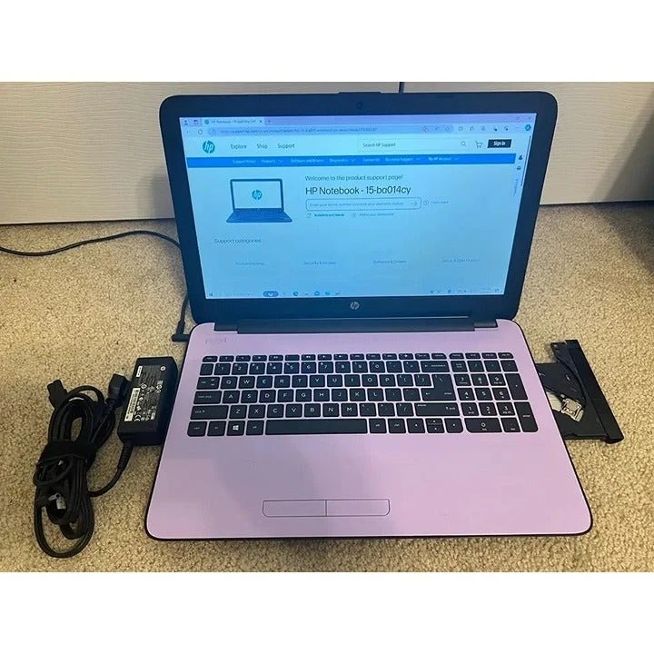 LAVENDER HP 15-BA014CY 15.6" Laptop AMD Quad-Core A12-9700P @ 2.5 GHz (8GB RAM, 500GB HDD) Windows 10, CD/DVD