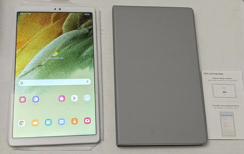 Samsung Galaxy Tab A7 Lite 32GB, 3GB RAM - Wi-Fi, 8.7" 1340 x 800 Tablet, SM-T220NZSBXAR Book Cover Bundle