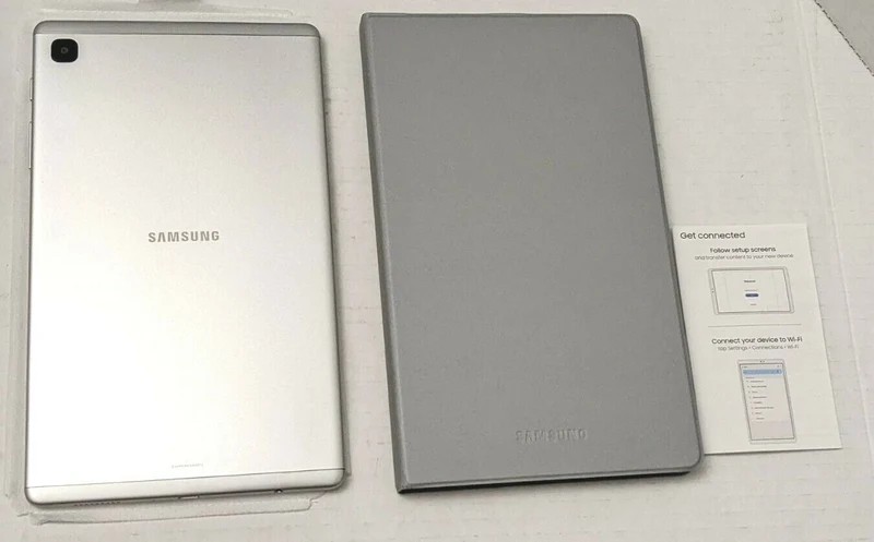 Samsung Galaxy Tab A7 Lite 32GB, 3GB RAM - Wi-Fi, 8.7" 1340 x 800 Tablet, SM-T220NZSBXAR Book Cover Bundle