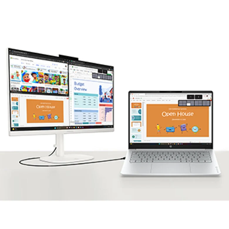 HP OmniStudio All-in-One Desktop 27-cu0000nl PC Intel Core 5 210H 68,6 cm (27") 1920 x 1080 Pixel 8 GB DDR5-SDRAM 512 GB SSD Windows 11 Home Wi-Fi 6 (802.11ax) Bianco