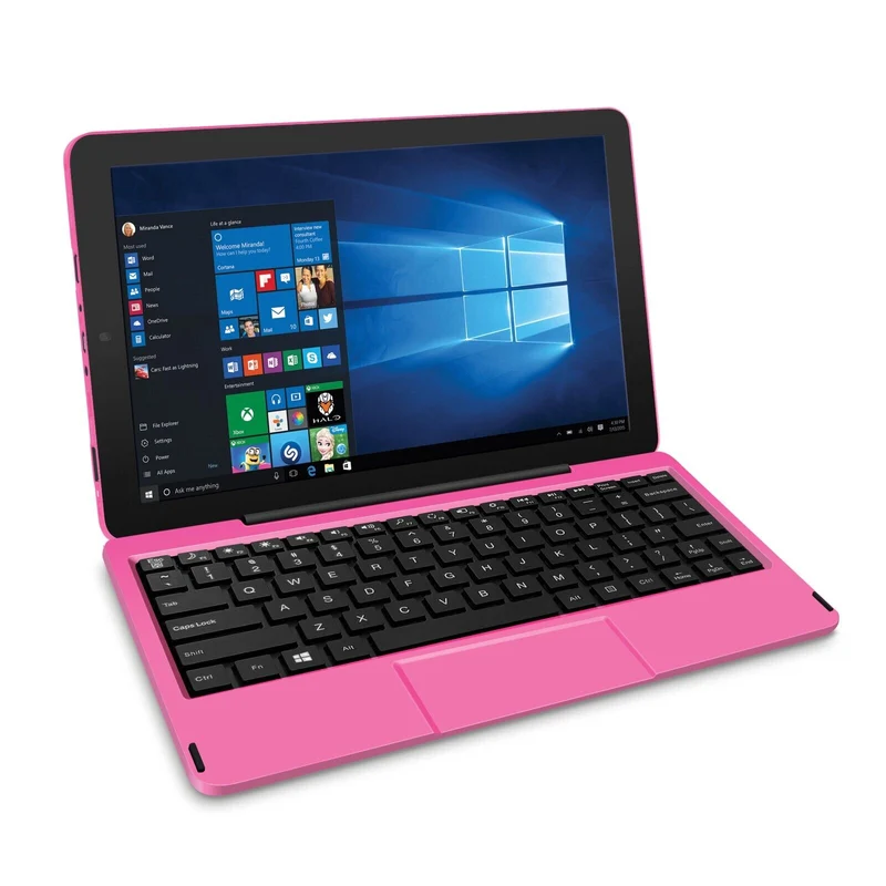 RCA Cambio 10.1” (2-in-1) 32GB Windows 10 Touchscreen Tablet/Laptop – Detachable Keyboard (W101-CS, Silver)