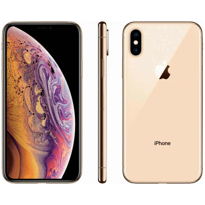 Apple iPhone XS (256GB, 512GB) GSM + CDMA Verizon Unlocked T-Mobile AT&T, 12MP, 5.8" Smartphone, Gold