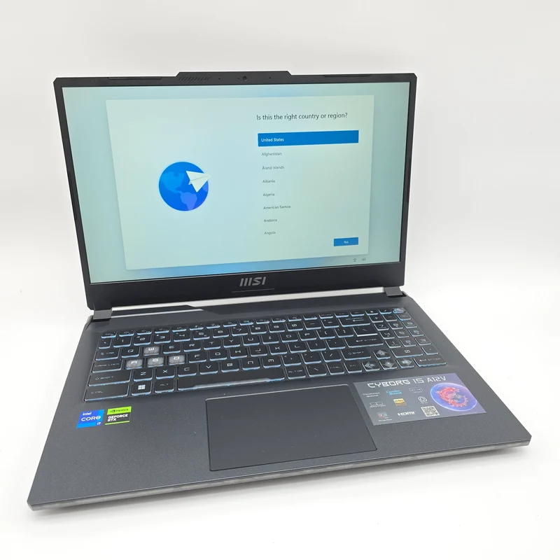 MSI Cyborg 15, RTX 4060, Intel i5-12650H, 144Hz 15.6" Gaming Laptop