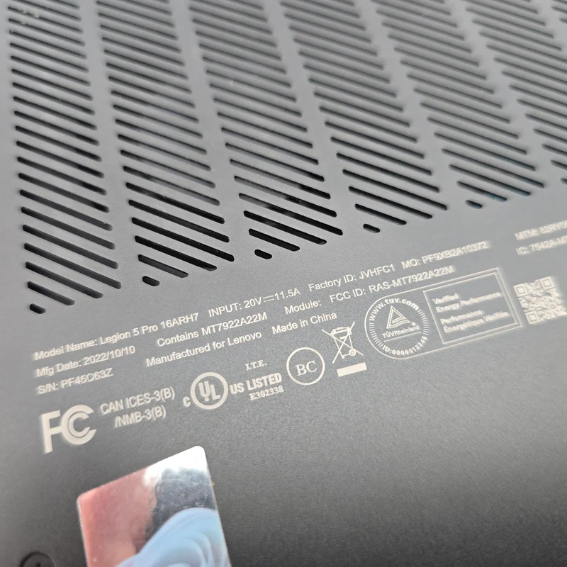 Lenovo Legion 5 Pro, RTX 3050Ti, Ryzen 7 6800H, 2.5TB, 16GB RAM, QHD+ 165Hz, Gaming Laptop