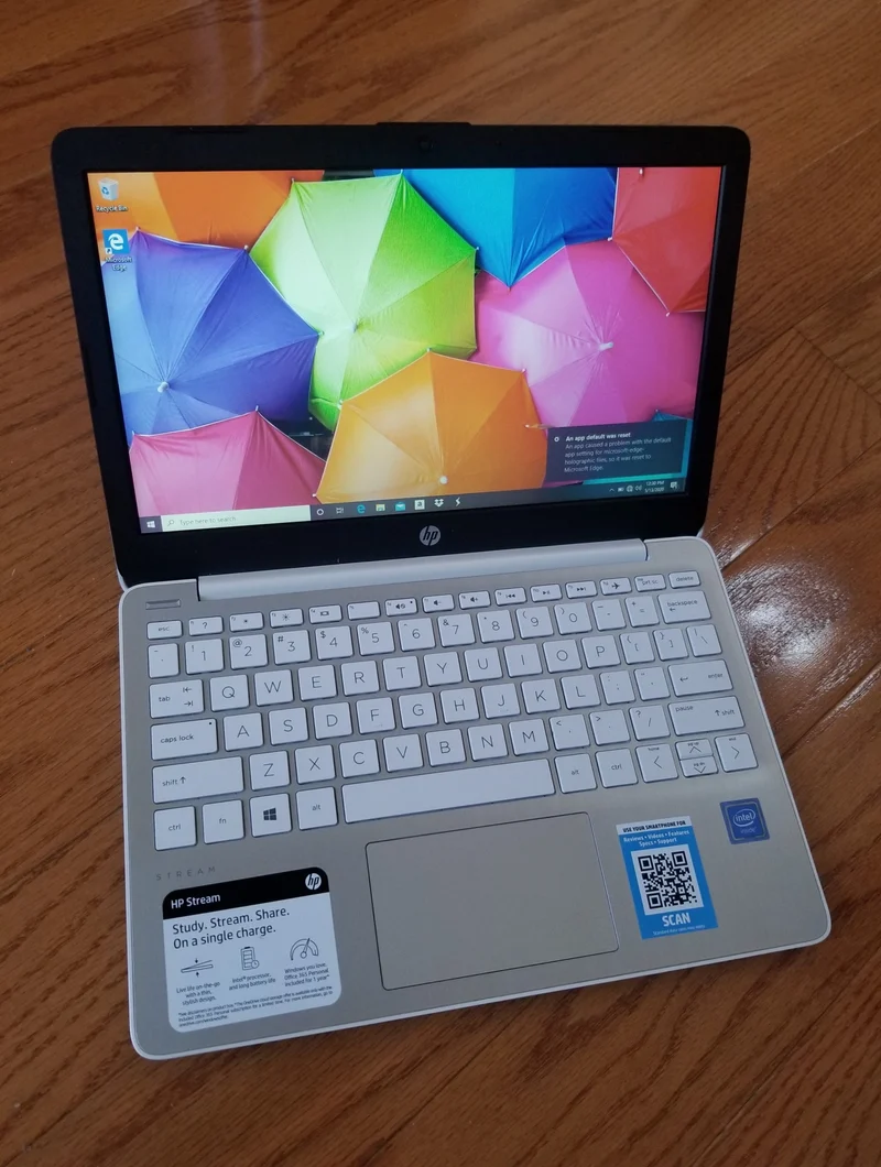 2020 HP Stream 11-ak0035nr 11.6" Laptop, Intel Atom x5-E8000 @ 1.10 GHz (4GB RAM 32GB eMMC Drive) Windows 10 - White in Box