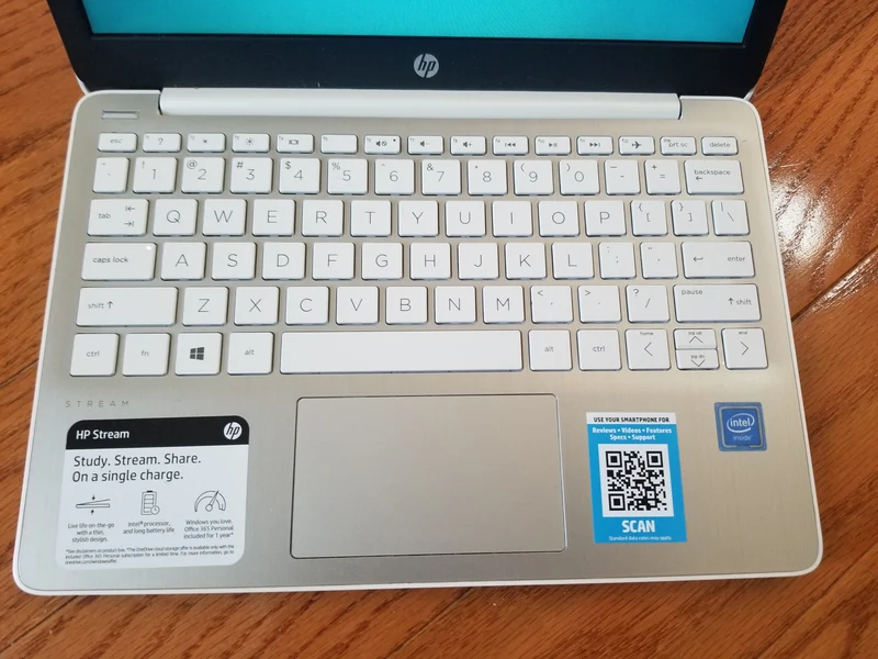 2020 HP Stream 11-ak0035nr 11.6" Laptop, Intel Atom x5-E8000 @ 1.10 GHz (4GB RAM 32GB eMMC Drive) Windows 10 - White in Box