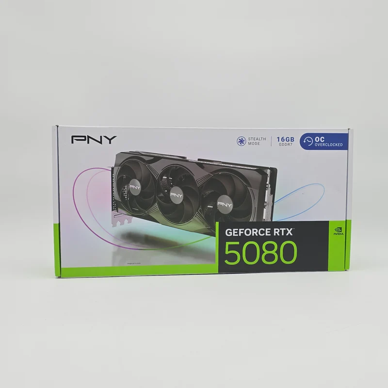 RTX 5080 PNY Black OC 16GB, NVIDIA Gaming Graphics Card GPU
