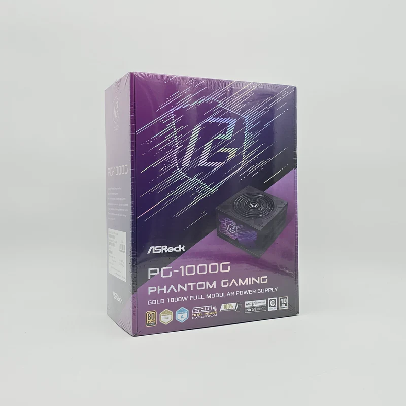 ASRock PG-1000G 1000W PSU Fully Modular 80+ Gold Power Supply PC