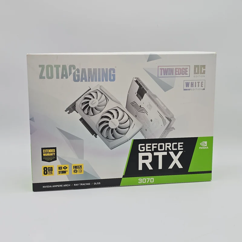 RTX 3070 Zotac Twin Edge OC White 8GB, NVIDIA Gaming Graphics Card GPU