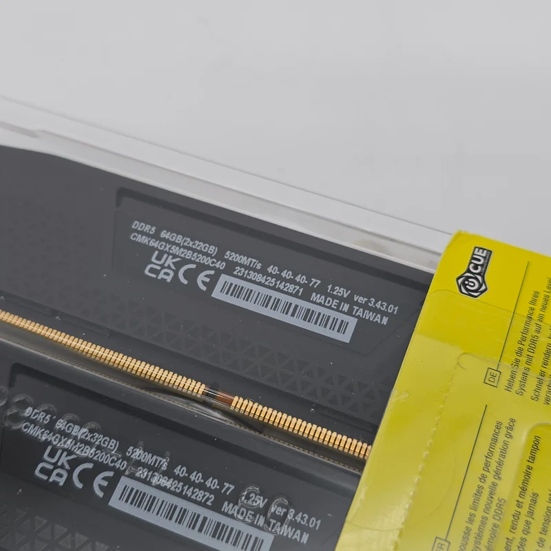 64GB DDR5 Corsair Vengeance 5200MHz, CL40-40-40-77, 2x32GB Sticks
