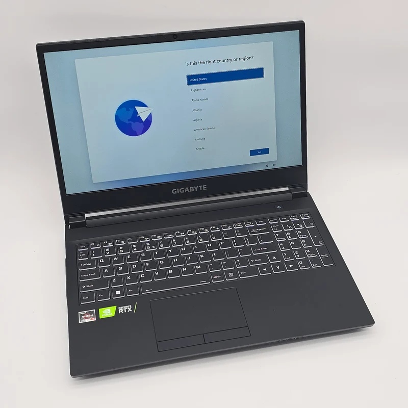 Gigabyte A5 Gaming Laptop, NVIDIA RTX 3060, AMD Ryzen 5 5600H, 1TB, *FOR PARTS/REPAIR*