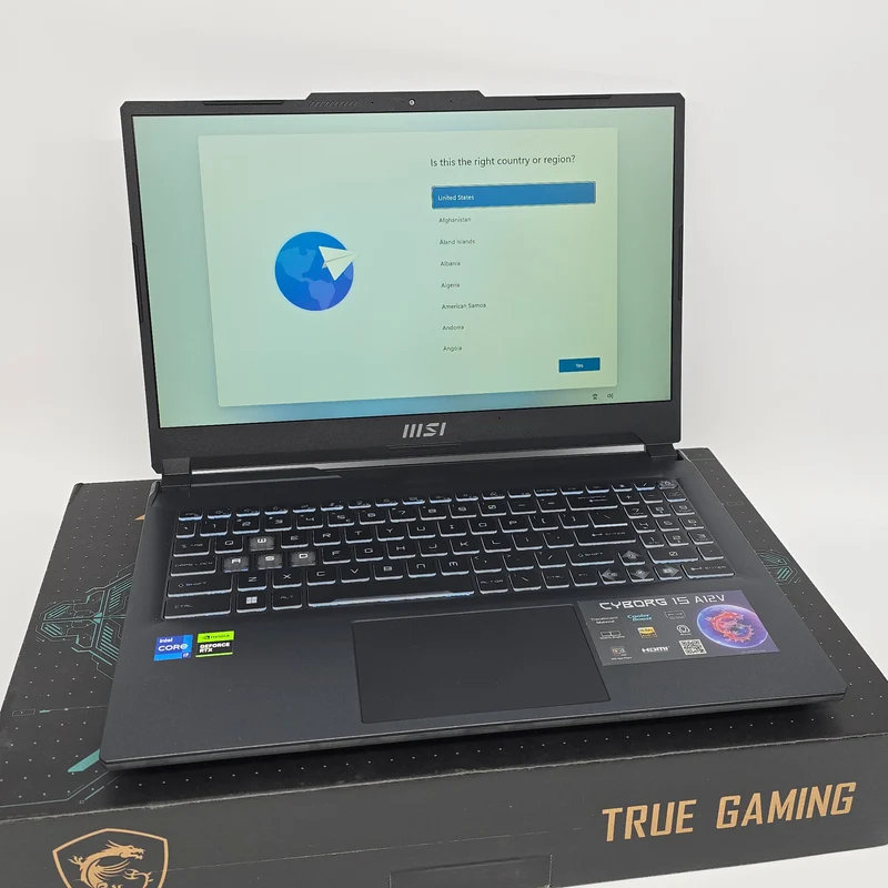 MSI Cyborg 15 Gaming Laptop, RTX 4060, Intel i7-12650H, 2TB NVMe, 24GB RAM, 144Hz 15.6" Screen
