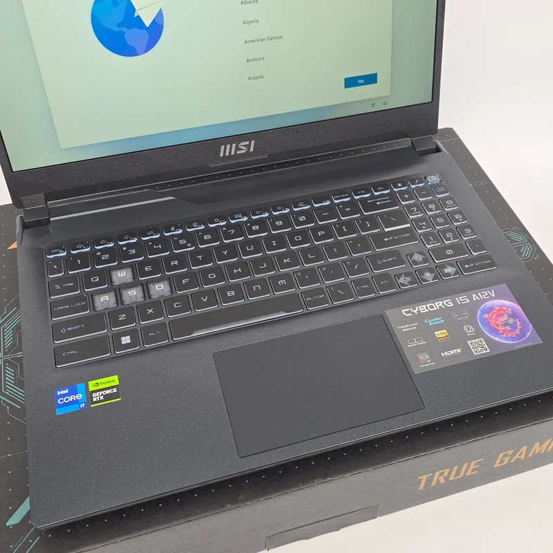 MSI Cyborg 15 Gaming Laptop, RTX 4060, Intel i7-12650H, 2TB NVMe, 24GB RAM, 144Hz 15.6" Screen