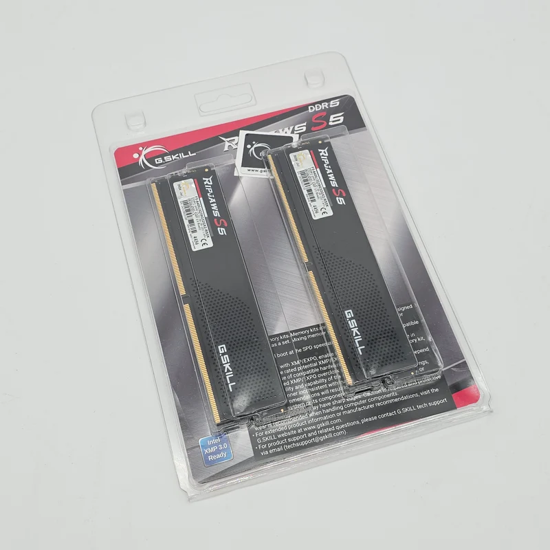 64GB DDR5 G.Skill Ripjaws S5 RAM, 6400MHz, 2x32GB Sticks, CL32-39-39-102 Memory
