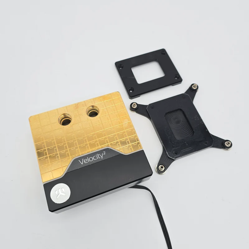 EK Quantum Velocity2 RGB LGA 1700 Direct Die CPU Waterblock for Liquid Cooling, Limited Edition Gold