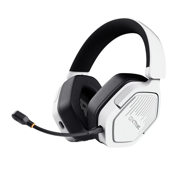 Trust GXT 493W Carus Auricolare Con cavo e senza cavo A Padiglione, Casco Gaming USB Type-C / USB Type-A Bluetooth Bianco
