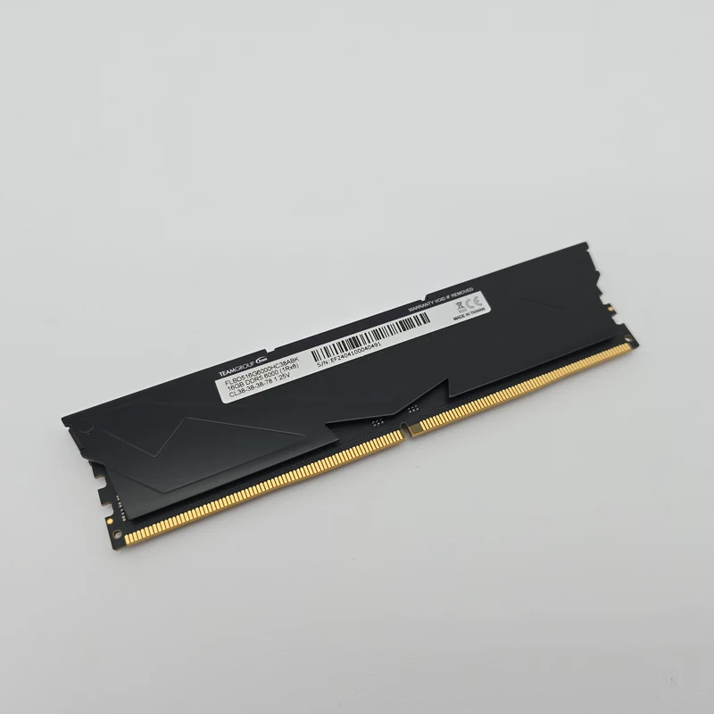 16GB DDR5 RAM 6000MHz, Teamgroup TForce Black, Single 1x16GB Stick, CL-38-38-38-78