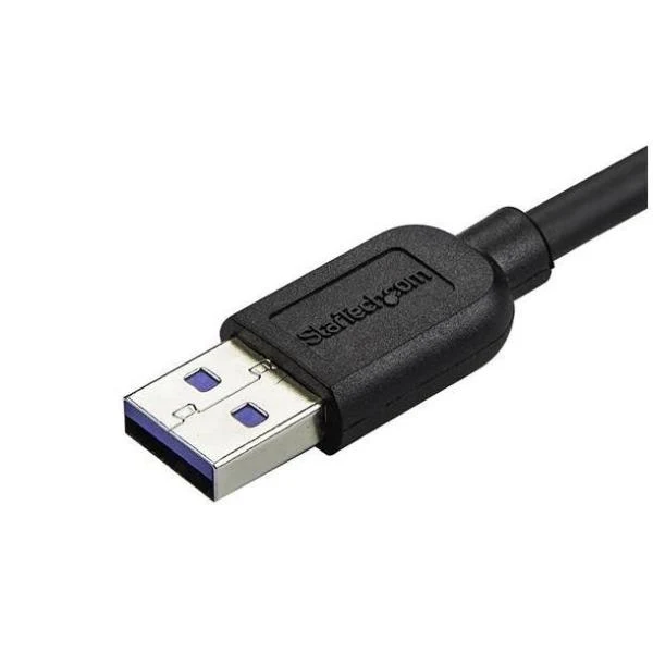 StarTech.com Cavo USB 3.0 Tipo A a Micro B slim - Connettore USB3.0 A a Micro B slim ad angolo sinistro Gen 1 (5 Gbps) - 1m