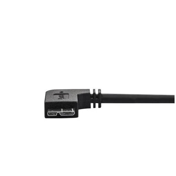 StarTech.com Cavo USB 3.0 Tipo A a Micro B slim - Connettore USB3.0 A a Micro B slim ad angolo sinistro Gen 1 (5 Gbps) - 1m
