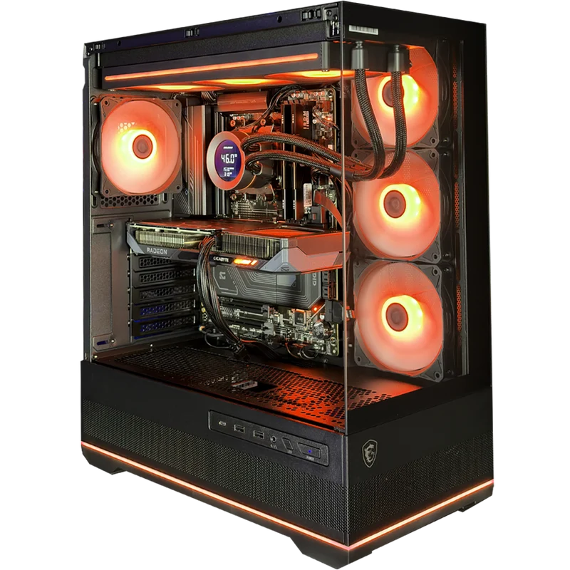 EGEMONE E3 - Pc gaming Ryzen 7 9850X3D, RTX 9070 XT 16GB, Ram 32Gb 6000Mhz Ddr5, SSD NVMe 1000Gb, Dissipatore a Liquido 360mm, Windows 11 Pro