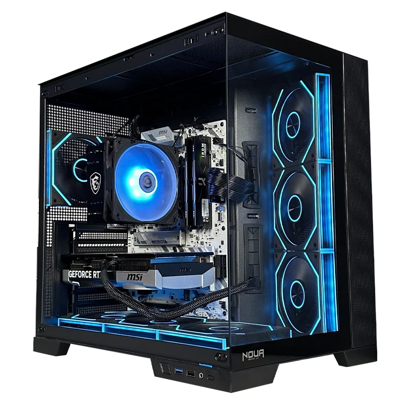 GLADIO V6 - Pc gaming Ryzen 5 7500F, Rx 9060 XT 16Gb, Ram 32Gb 6000Mhz Ddr5, SSD NVMe 1000Gb, Dissipatore ad Aria, Windows 11 Pro