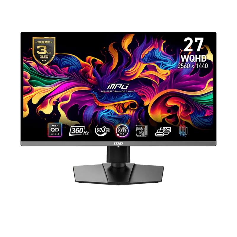 Monitor Gaming MSI MPG 271QRX QD-OLED 27" WQHD 2560x1440 360Hz 0.03ms GtG HDR True Black 400 HDMI 2.1 DP 1.4a FreeSync Premium Pro