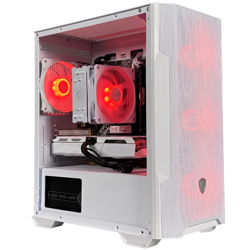 GLADIO VS3 - Pc gaming Ryzen 5 7500F, RTX 5060 8GB WHITE, Ram 16Gb 6000Mhz Ddr5, SSD NVMe 1000Gb, Dissipatore ad Aria, Windows 11 Pro