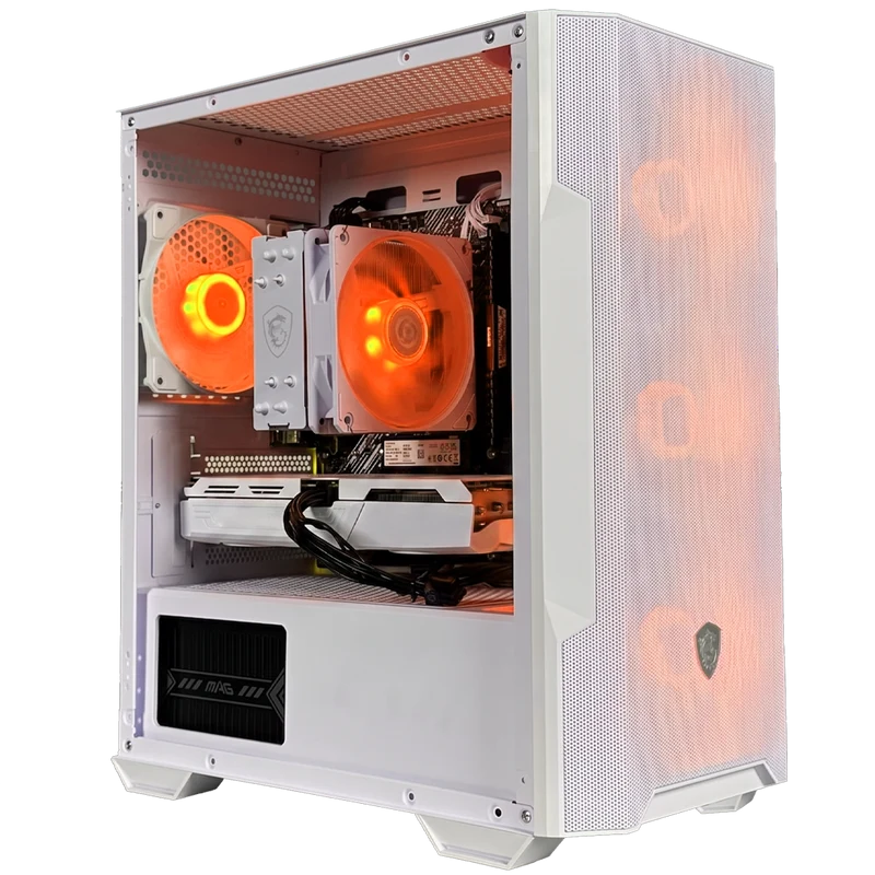 GLADIO VS3 - Pc gaming Ryzen 5 7500F, RTX 5060 8GB WHITE, Ram 16Gb 6000Mhz Ddr5, SSD NVMe 1000Gb, Dissipatore ad Aria, Windows 11 Pro