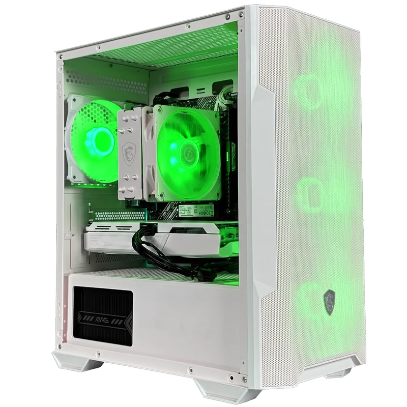 GLADIO VS3 - Pc gaming Ryzen 5 7500F, RTX 5060 8GB WHITE, Ram 16Gb 6000Mhz Ddr5, SSD NVMe 1000Gb, Dissipatore ad Aria, Windows 11 Pro