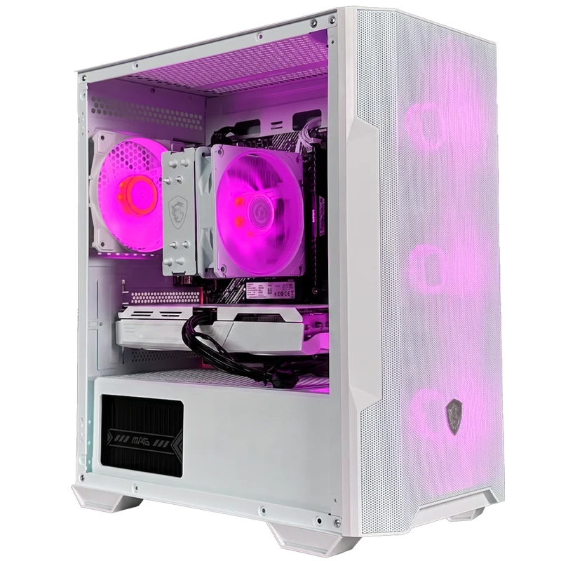 GLADIO VS3 - Pc gaming Ryzen 5 7500F, RTX 5060 8GB WHITE, Ram 16Gb 6000Mhz Ddr5, SSD NVMe 1000Gb, Dissipatore ad Aria, Windows 11 Pro