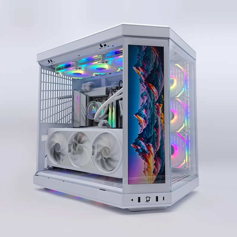RTX 4090, Ryzen 9 7950X3D, 64GB DDR5, 4TB T700 Gen 5.0 NVMe SSD, Hyte Y70 Touch White, Brand New Custom Prebuilt High End Gaming PC