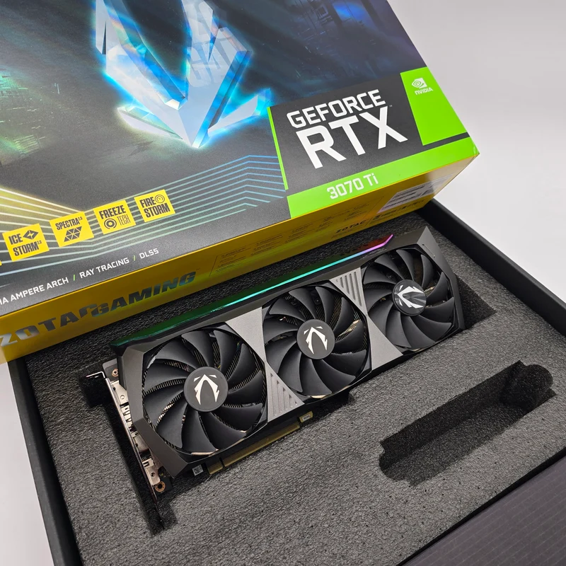 RTX 3070 Ti Zotac AMP Holoblack 8GB, NVIDIA Gaming Graphics Card GPU
