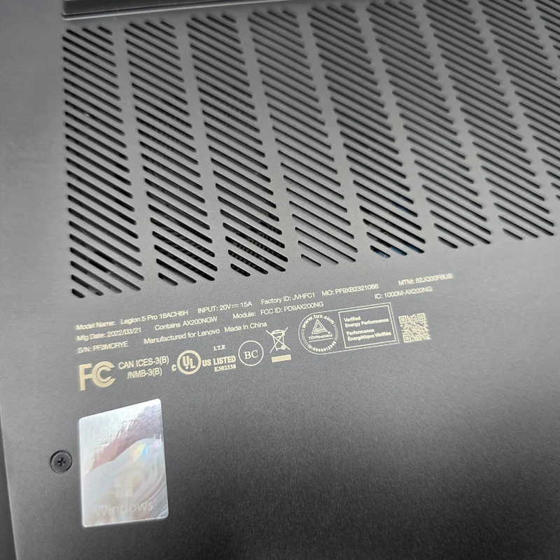 Lenovo Legion 5 Pro, RTX 3070, Ryzen 7 5800H, 165Hz QHD+, Gaming Laptop