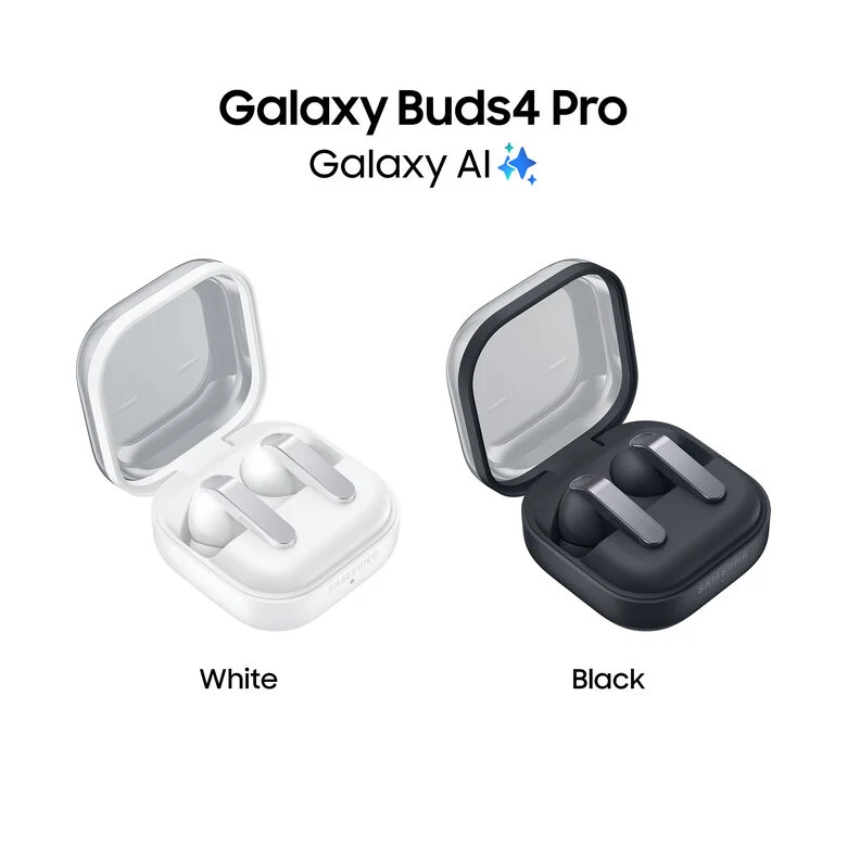 Samsung Galaxy Buds4 Pro, Black, Corpo in metallo, Altoparlante a 2 vie e doppio amplificatore, Chiamate cristalline, Audio a 360°, ANC migliorata, Controllo adattivo del rumore, Connessione