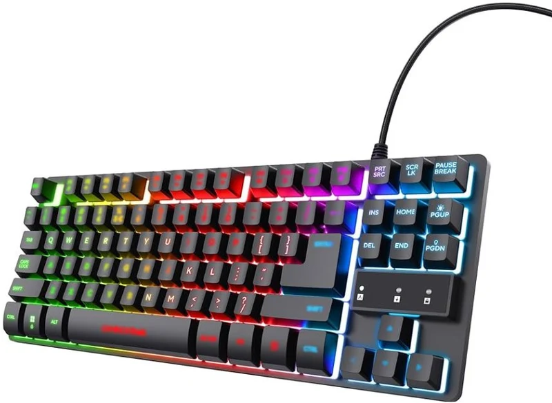 Trust GXT 833 Thado tastiera Gaming USB Olandese Nero, Argento