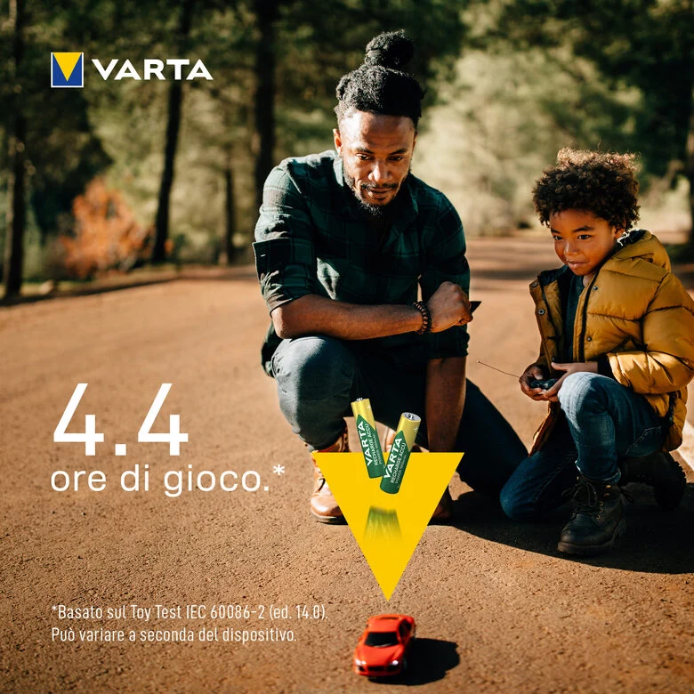 Varta Recharge Accu Power AAA 1000 mAh Blister da 2 (Batteria NiMH Accu Precaricata, Micro, ricaricabile, pronta all'uso)