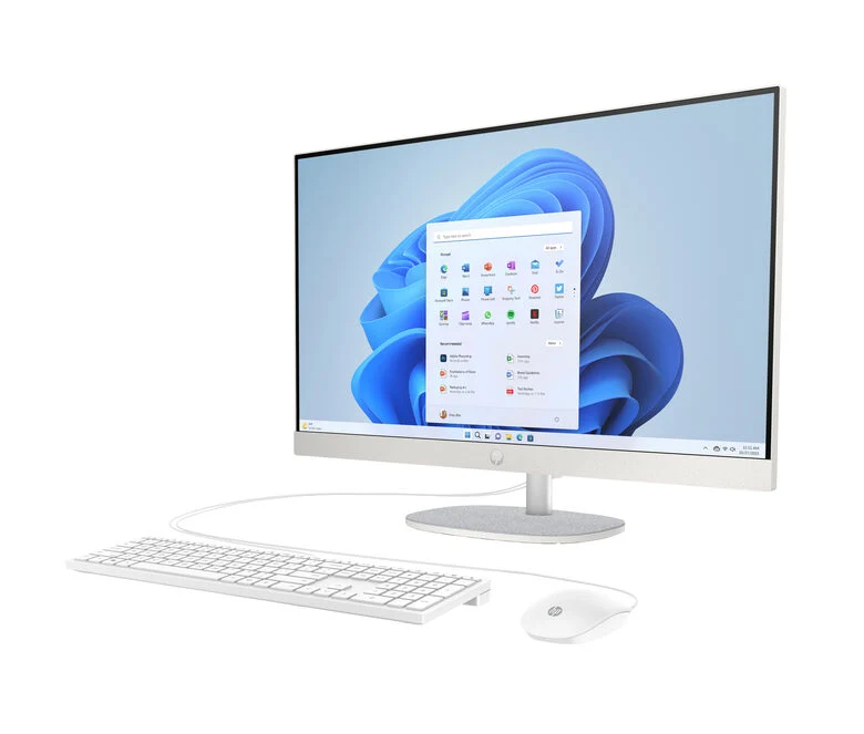 HP 27-cr0061nl Intel® Core™ i5 i5-1335U 68,6 cm (27") 1920 x 1080 Pixel PC All-in-one 16 GB DDR4-SDRAM 512 GB SSD Windows 11 Home Wi-Fi 6 (802.11ax) Bianco