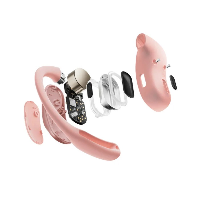 SHOKZ OpenFit Air Auricolare Wireless A clip Chiamate/Musica/Sport/Tutti i giorni Bluetooth Rosa