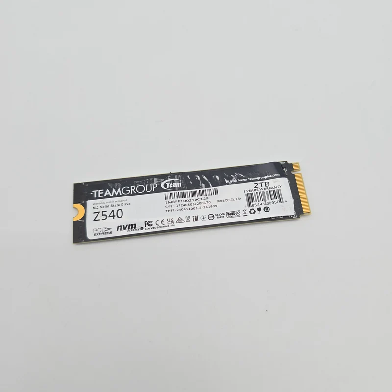 Teamgroup T-Force Cardea Z540 2TB, M.2 NVMe SSD Storage, Gen 5 PCIe 5.0