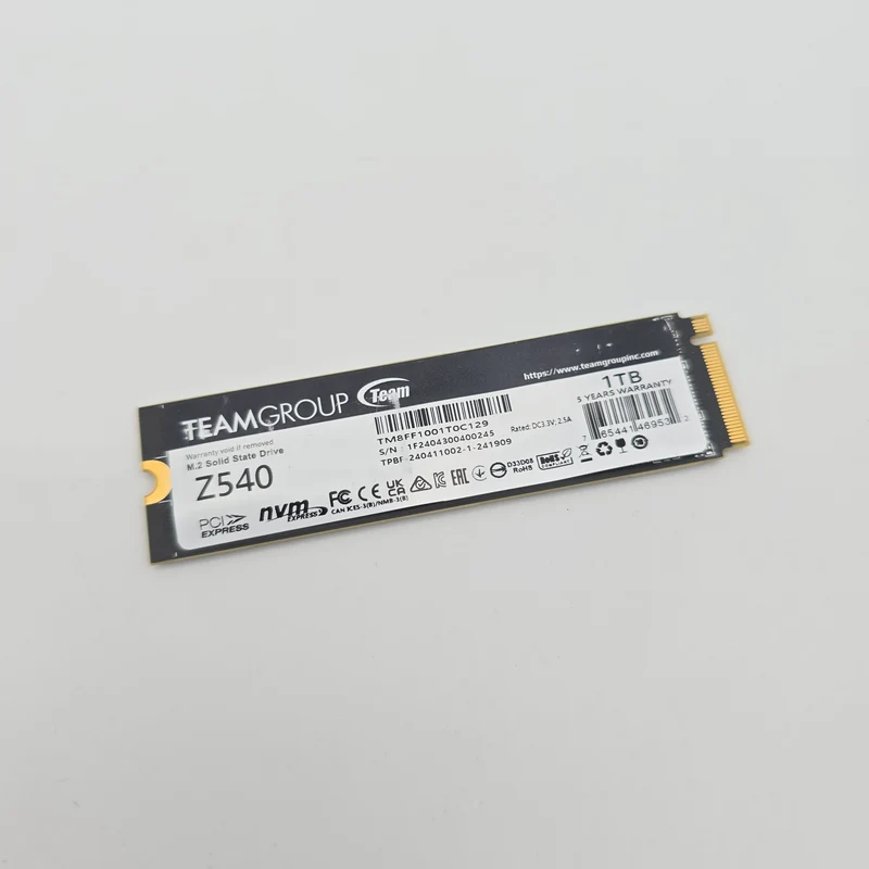 Teamgroup T-Force Z540 1TB, M.2 NVMe SSD Storage, Gen 5 PCIe 5.0