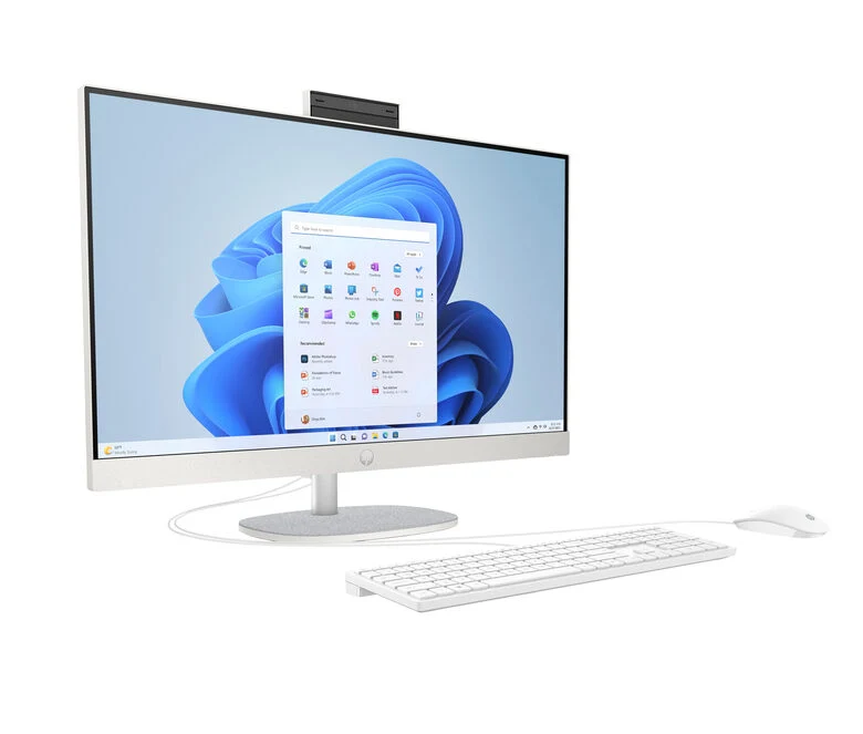 HP 27-cr0024nl Intel® Core™ i5 i5-1335U 68,6 cm (27") 1920 x 1080 Pixel PC All-in-one 8 GB DDR4-SDRAM 512 GB SSD Windows 11 Home Wi-Fi 6 (802.11ax) Bianco